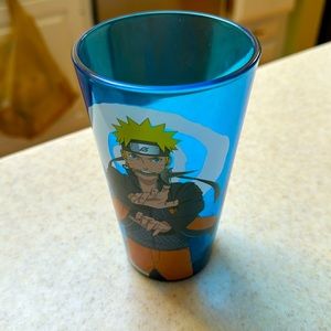 2002 Naruto  Shippuden  Blue Glass Tumbler  brand new